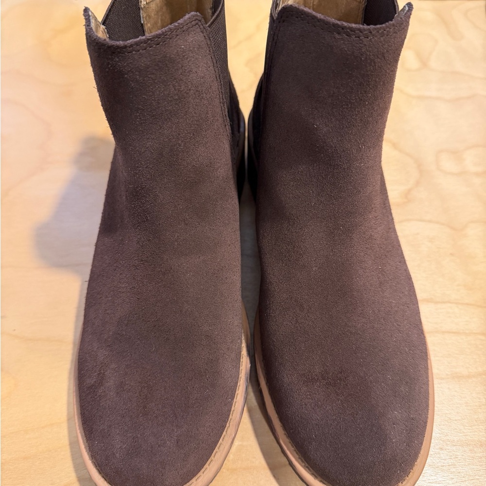 Blondo Dark Brown Suede Ankle Booties
